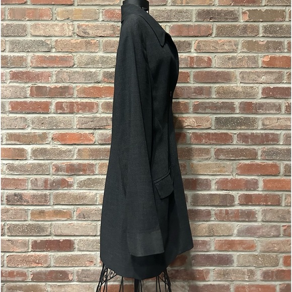 Ellen Tracy / Linda Allard Dark Gray 73% Wool Blazer Size 12 - Picture 4 of 6